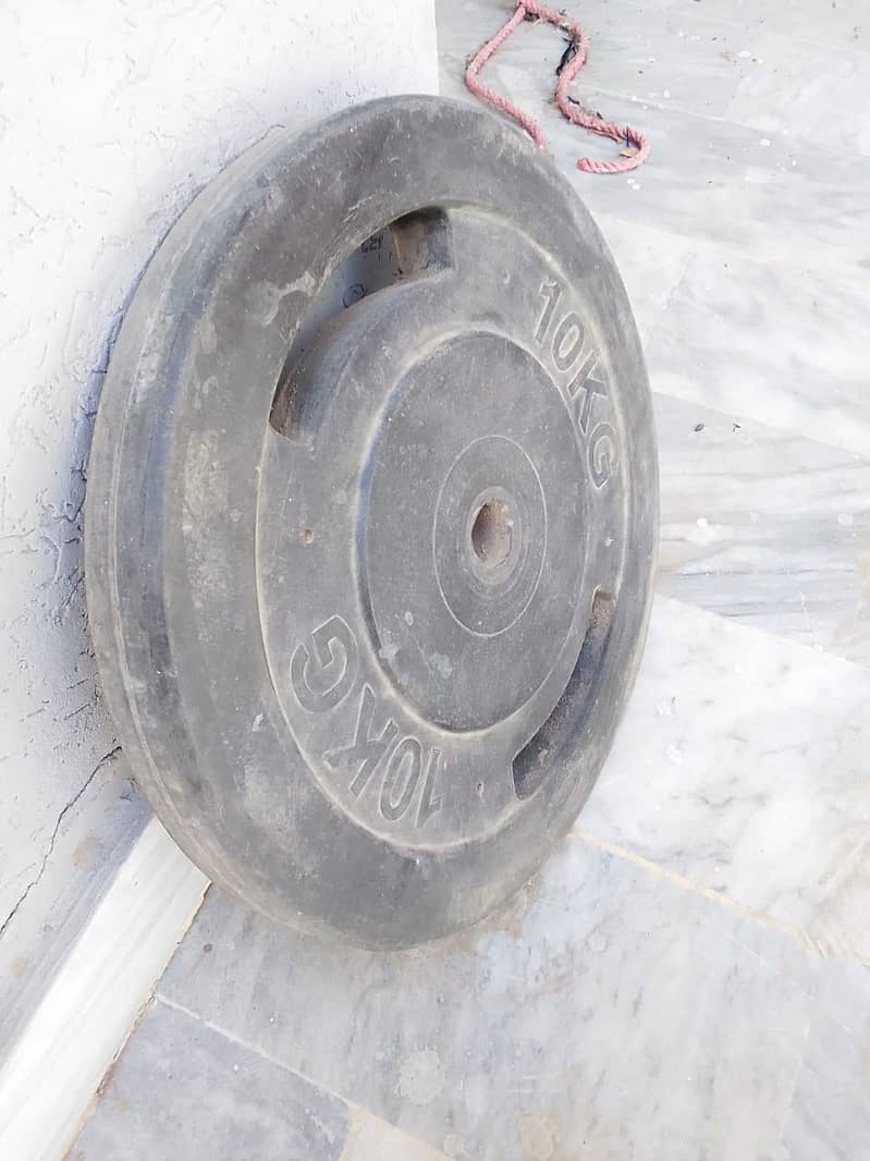 Pair of 10kg Rubber Weight Plates for Sell. 1