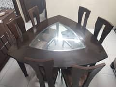 six seater pure wood dinning table