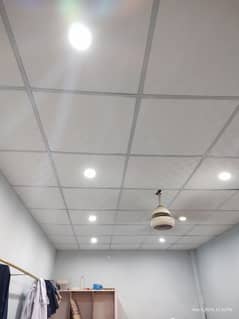 10x16 Shop Grid 2x2 False Ceiling for Sale with LED Lights