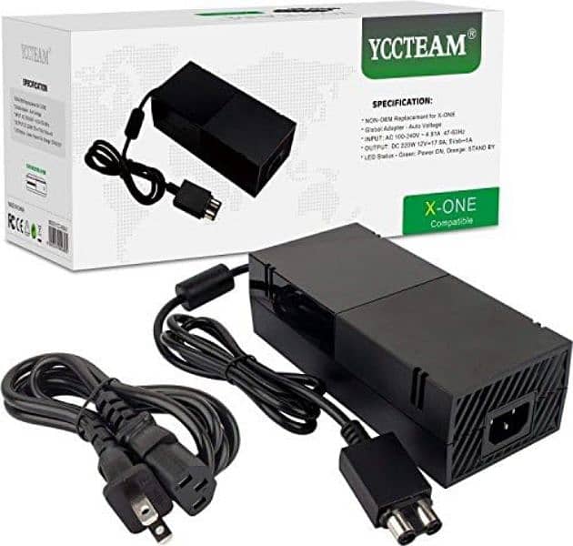 YCCTEAM Power Supply Brick for Xbox One with Power Cord, AC Adapter 4