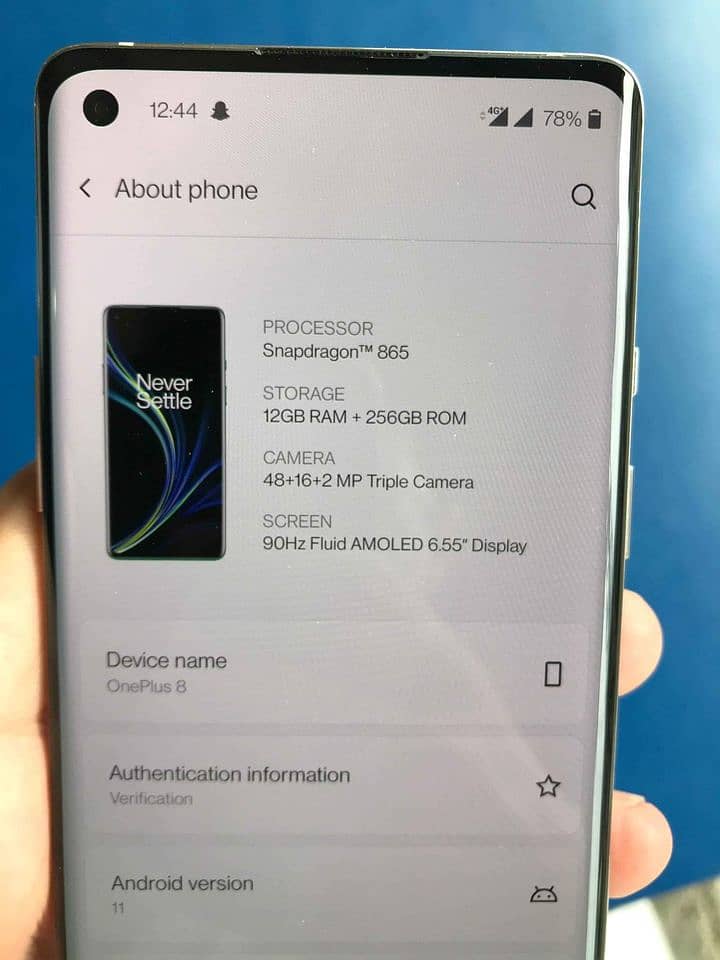 OnePlus 8, 12/256 all Okay PUBG 90 FPS Phone 1