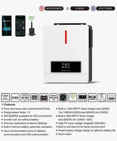 high off grid hybrid inverter 6.2kw to 10.2 kw and other accessories