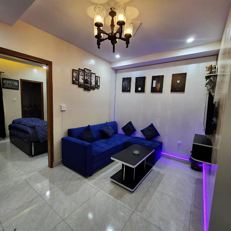 E-11 one bed flat full furnished available for rent 2