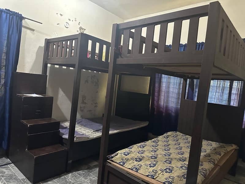 kids double story wooden bed 3