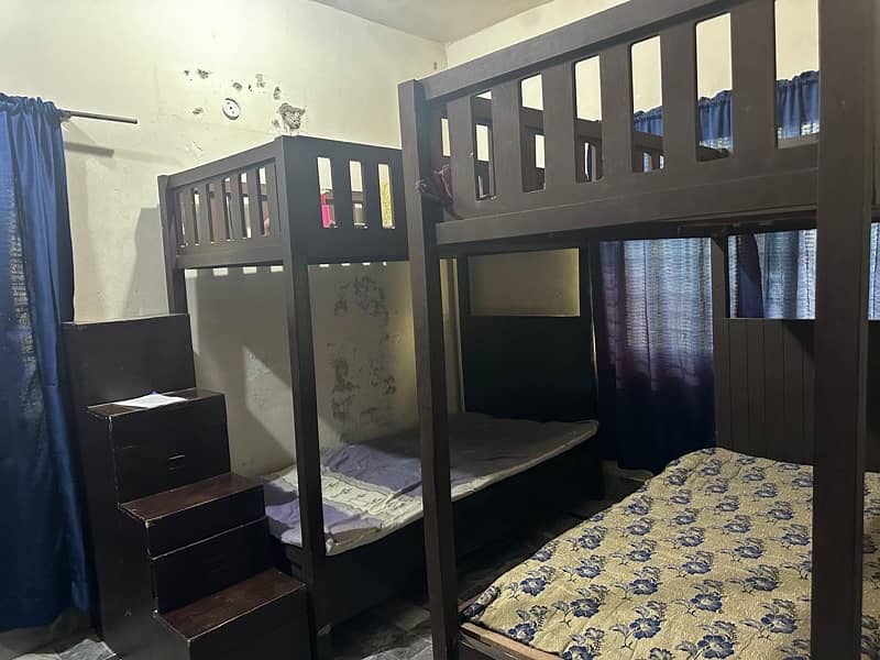 kids double story wooden bed 4