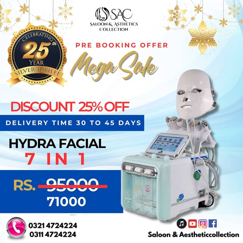 Mega Sale _25% OFF ON ALL AESTHETIC MACHINES / OXYGENO Machine 8