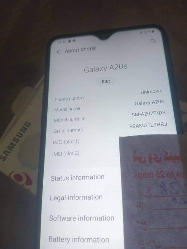 Samsung A20s 3+32 no open no repair 1