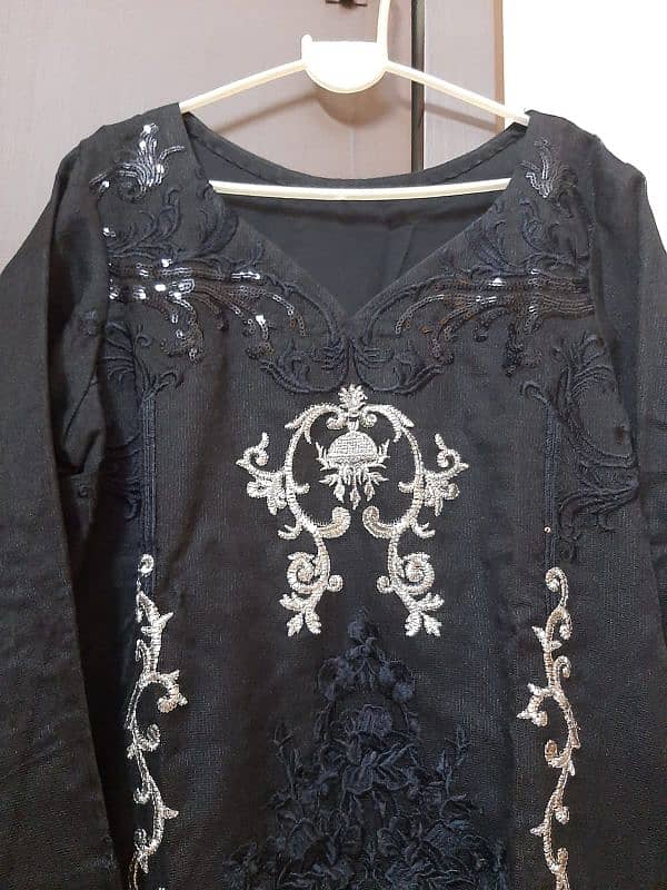 fancy khaddi net shirt only 1