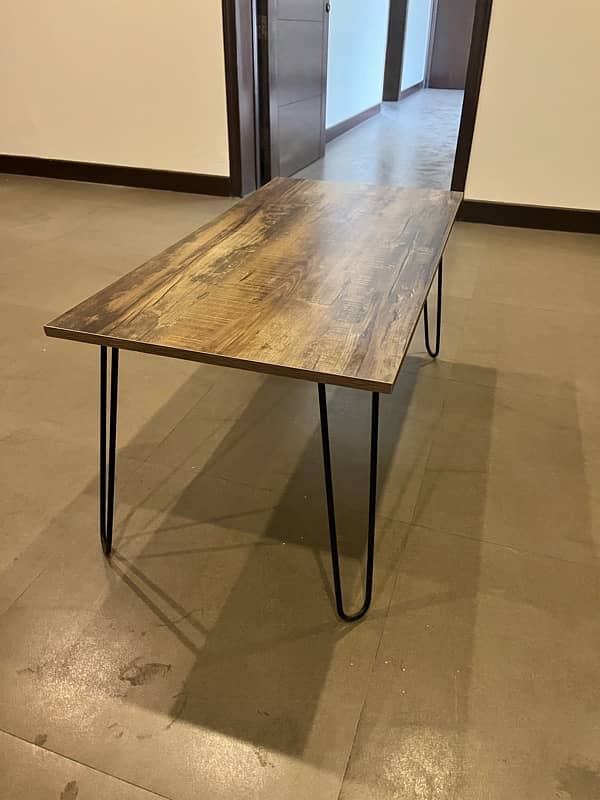 Brand New l Plank Wooden Modern Center Table | Coffee Table 1