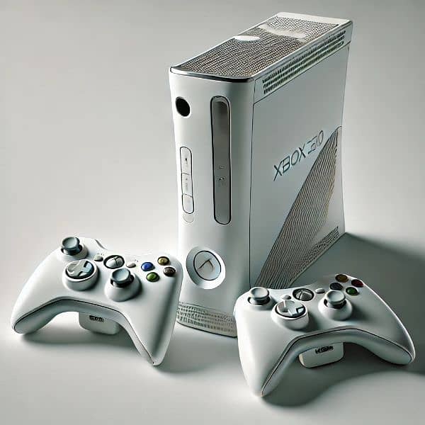 Xbox 360 (White) Console with Two Controllers - Rs 40,000 0