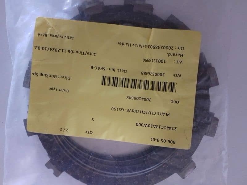 100% geniun Suzuki 150 clutch pressure plates (installed in new bike) 1