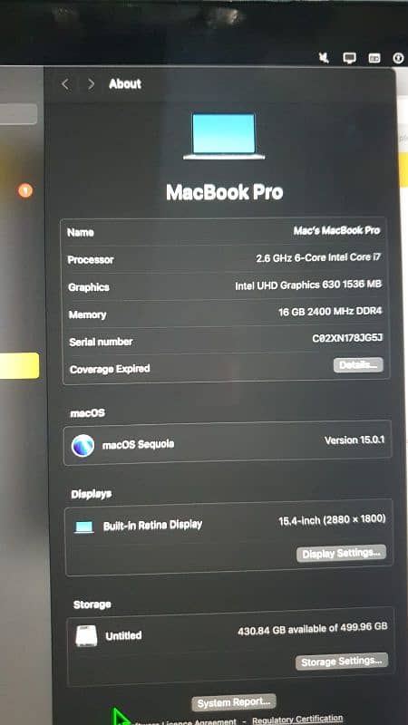 MacBook Pro 2018 1