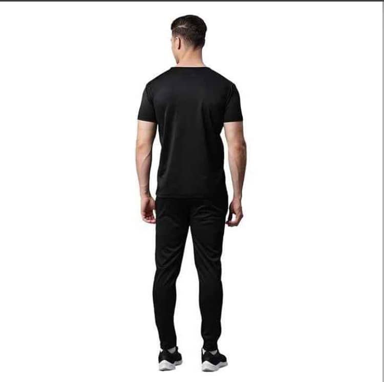 Men's Tracksuit in Black Polyest - Gym, Casual, Sportswear Set Stylish 2