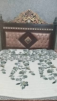 Wooden king size bed