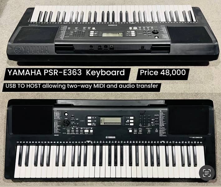 yamaha psr E203 keys Piano nylon bass electric guitar available 4