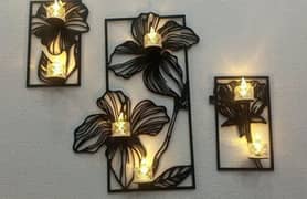 Black flower wall decor