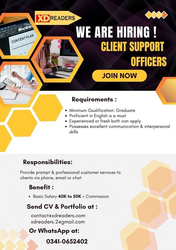 Required Client Support Officers Male Staff 0