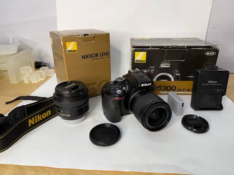 NIKON D5300 Complete Box With 50MM NIKOR lens 1