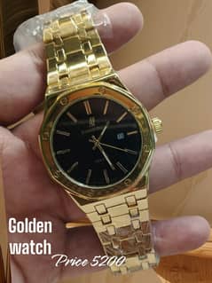 Branded watch golden