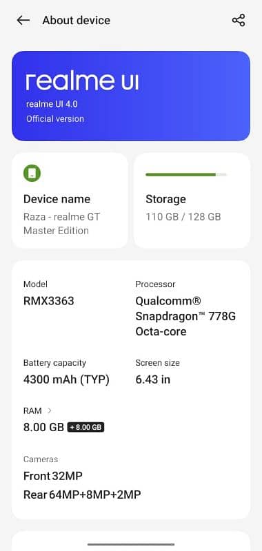 REALME GT MASTER EDITION 6