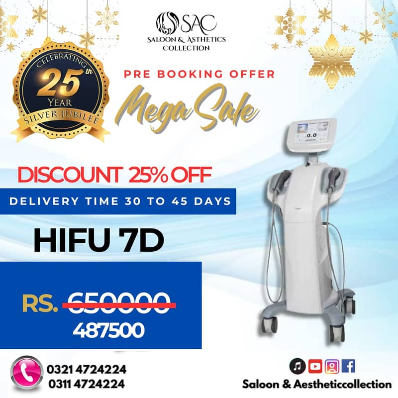 Mega Sale _25% OFF ON ALL AESTHETIC MACHINES / HIFU 7D Machine 0