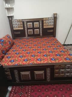 King bed with mattress and dressing