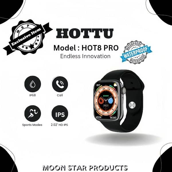 hottu hot8 pro waterproof smart watch 1