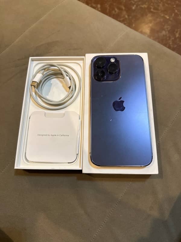 I phone14 Promax PTA APPROVED 256 Gb Purple color 10/10 0