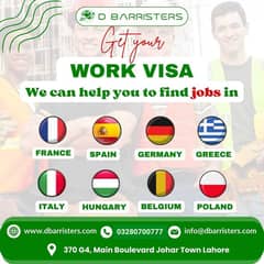 Jobs Available in France, Spain, Germany, Visas services, Work Visas