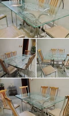 Dining table with 6 chair …Never used