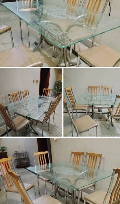 Dining table with 6 chair …Never used 1