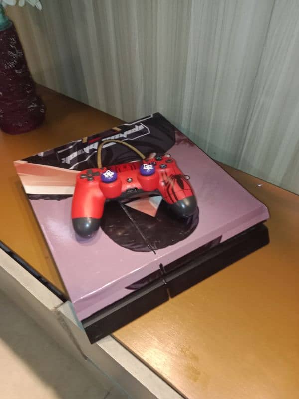 ps 4 fat 500gb , spider man edition controller 2