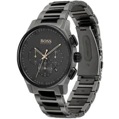 Hugo Boss HB1513814 Peak Mens Black Stainless Steel Chronograph Watch