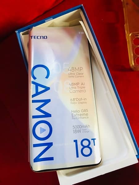 CAMON 18T with box 128GB 6.8 big screen 8