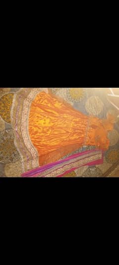 orange indian lehnga