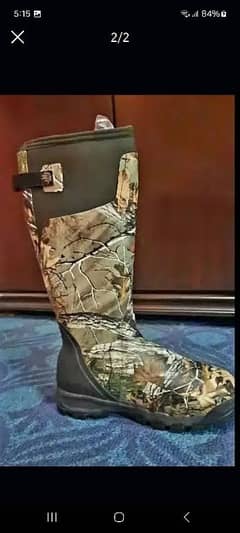 American camo long boots