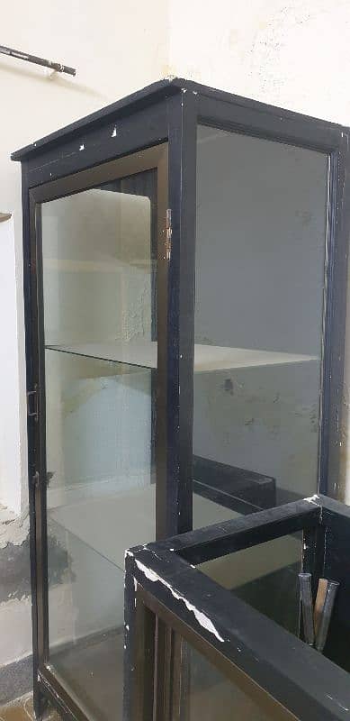 display showcase  solid wood good condition Contact #03248218910 0