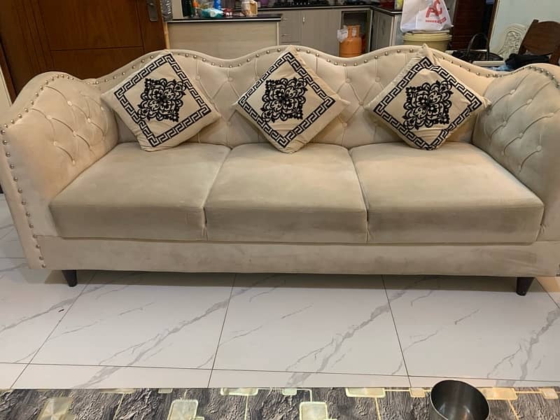 7 seater modern sofa set with cushions 1