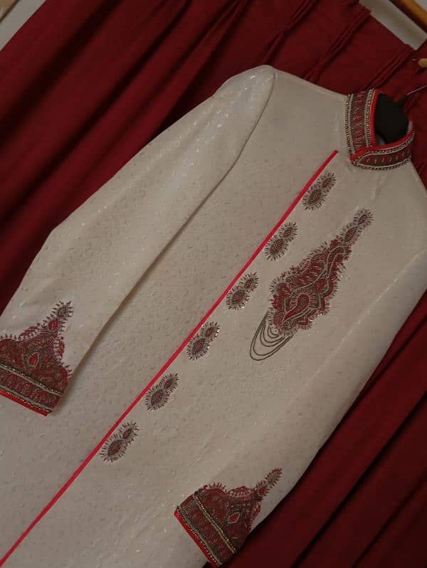 Wedding Sherwani+Khusse+Kulla 10/10 Condition Only One Time Used 1