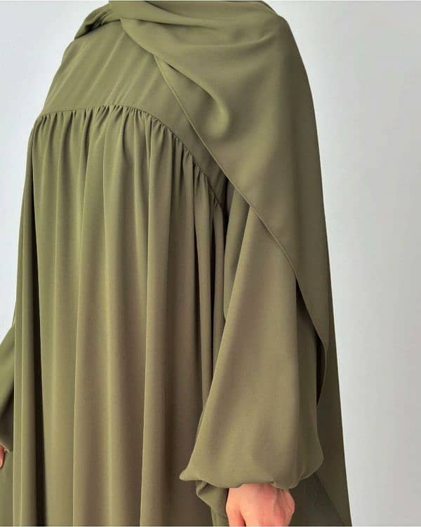 •  Material: Georgette •  Gender: Women's •  Color: Olive • 5