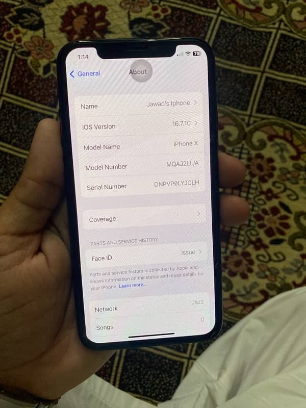 iphone X LLA MODEL PTA approved condition 7/10 3