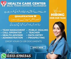 Data entry/Call Op/Admin/Menagement/Adviser/Health Adviser/Public Deel