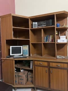 tv and book shelf