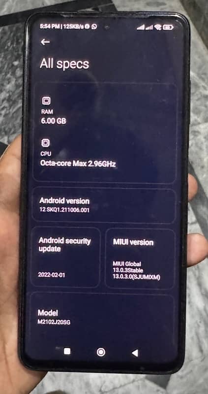 poco x3 pro 6/128 …official PTA approved with box only 2