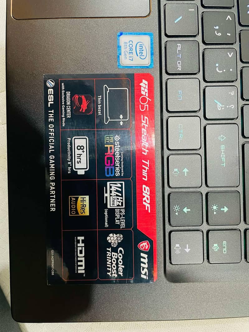 MSI Best Gaming LapTop 8GB Graphics Card RGB Keyboard 144 MHz LED IPS: 10