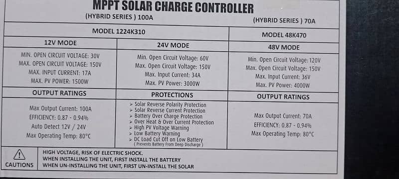 SIMTEK 100A HYBRID SOLAR MPPT CHARGE CONTROLLER 2