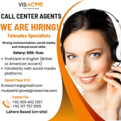 Exciting opportunity for Call Center/Telesales Specialists