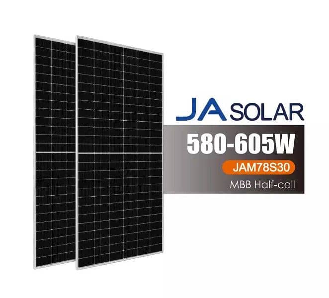 JA 590watts solar panel bifacial with 12 year warranty (18bb) Jinko585 2