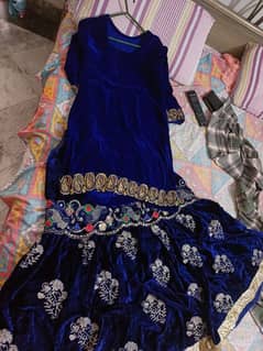 velvet party wear lehnga