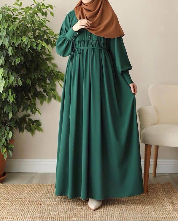 Georgette  Full Abaya With Stroler 1